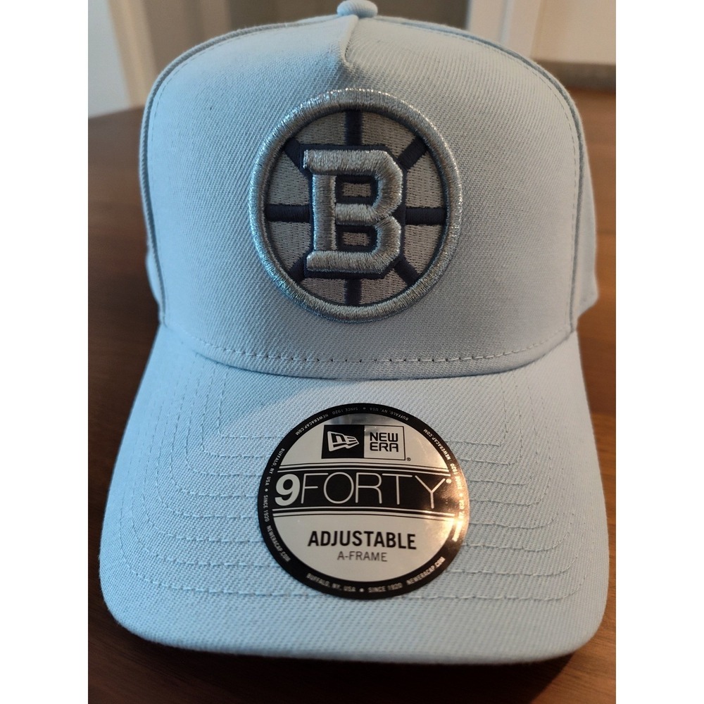 New Era 9FORTY Boston Bruins Glacia Light Blue 90th Anniversary Snapback Hat Hat